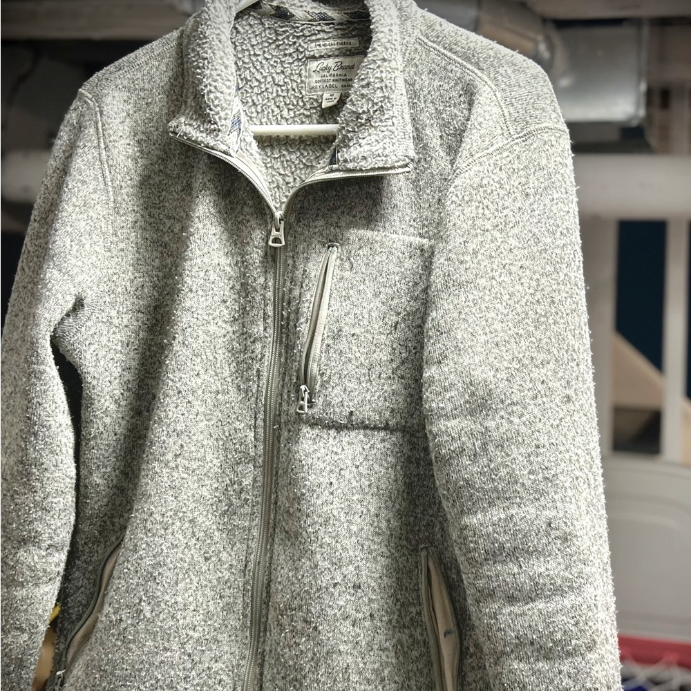 Lucky Fleece zip up jacket, Men’s Medium